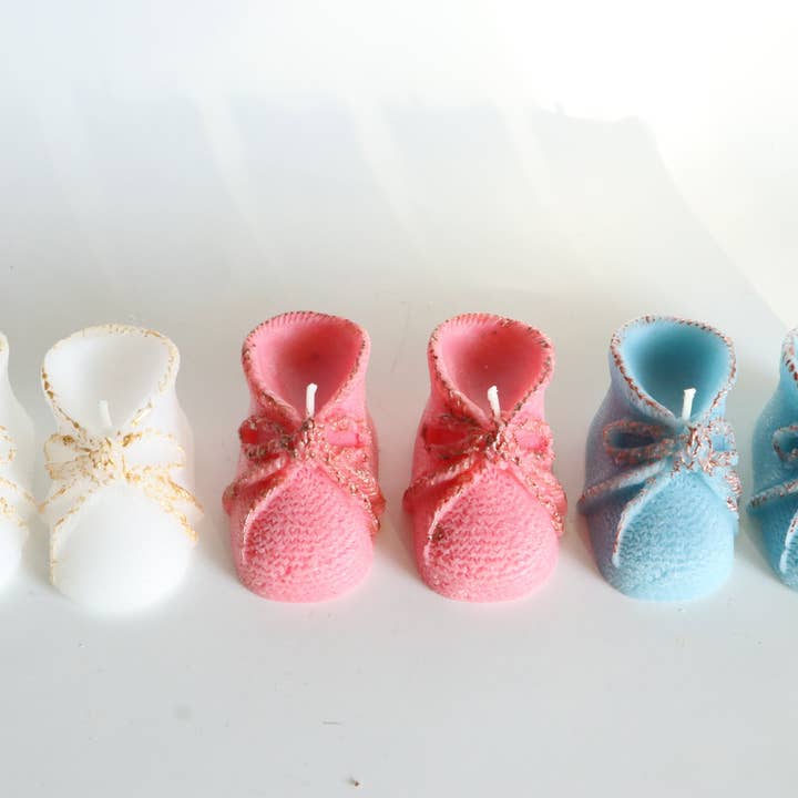 SugarByrd - Wholesale Novelty Candle - Baby Shower Candle Favors - Booties