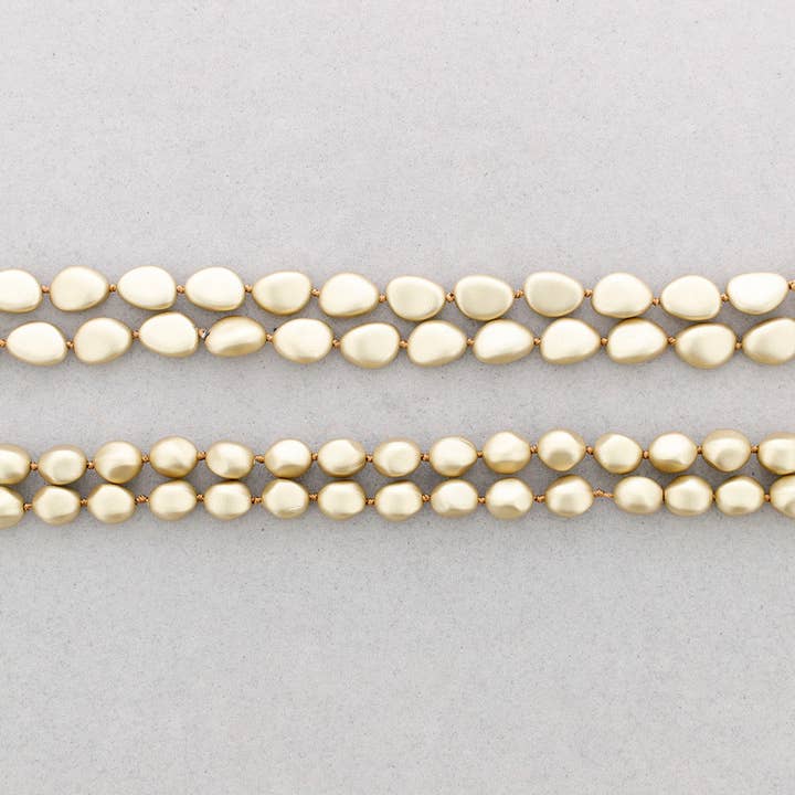 Combinado 2 Collar Largo Nudos Cuentas Metalicas 1.2M de venta al por mayor en Faire2