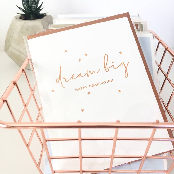 Missive - Wholesale Graduation Card - Dream Big Letterpress Graduation Card1