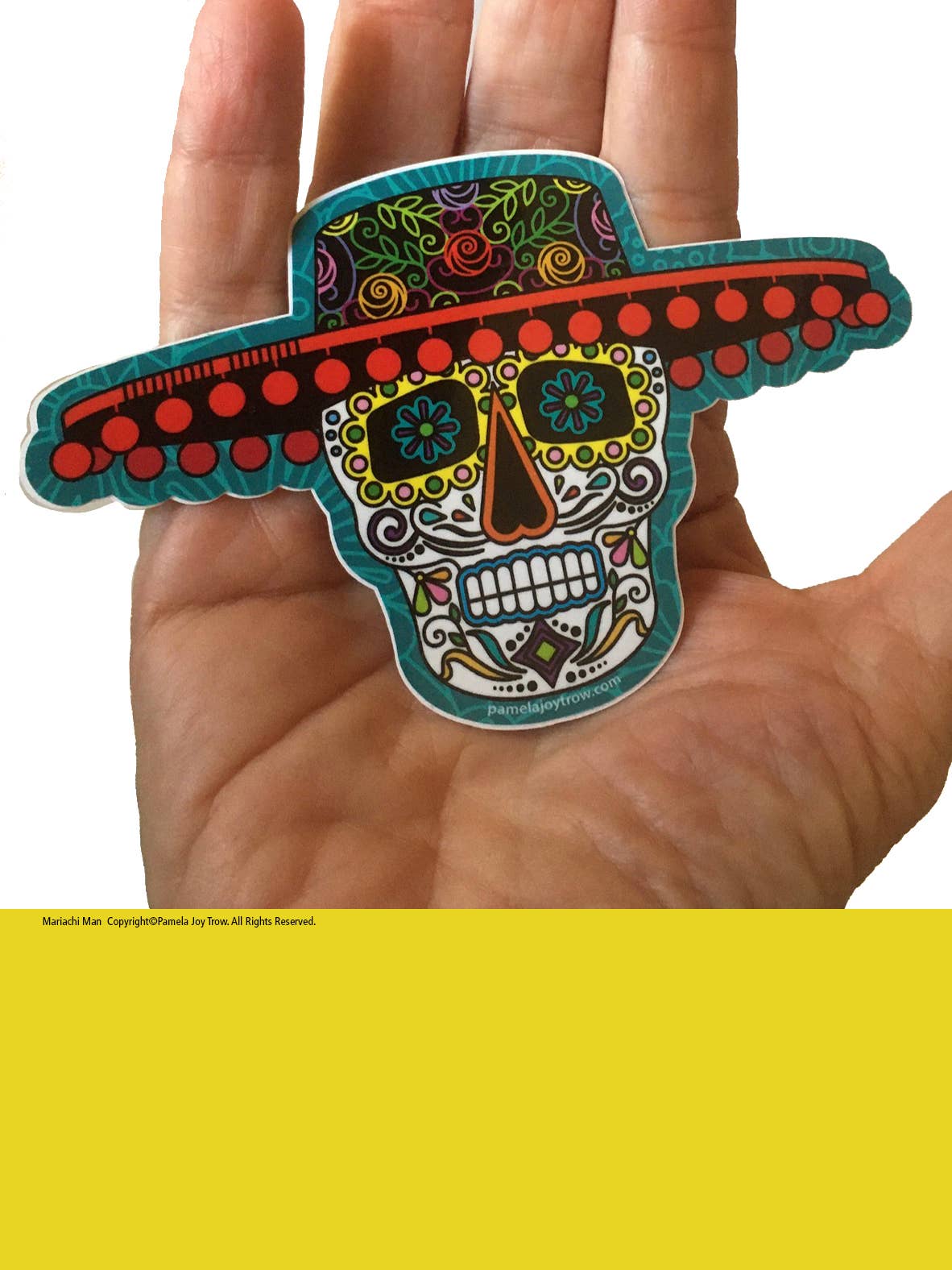 The Art of Pamela Joy Trow – Adesivo por atacado – Adesivo Mariachi Man2