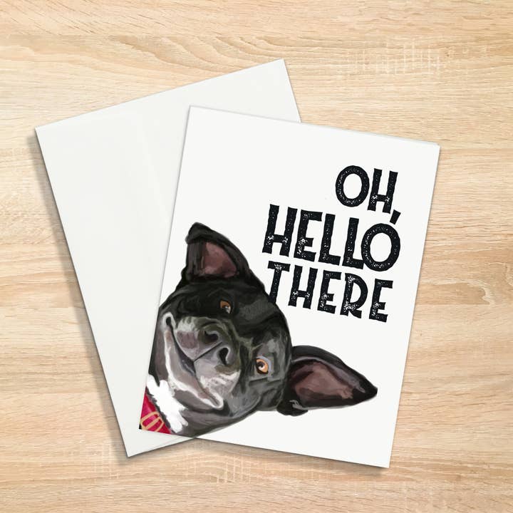 Oh Hello There.- A2 Greeting Card - Blank Inside for wholesale by Dumblebunny Crafts