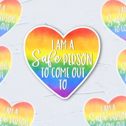 Quirky Latina Co - Wholesale Sticker - I am a safe person to come out to Waterproof Vinyl Sticker