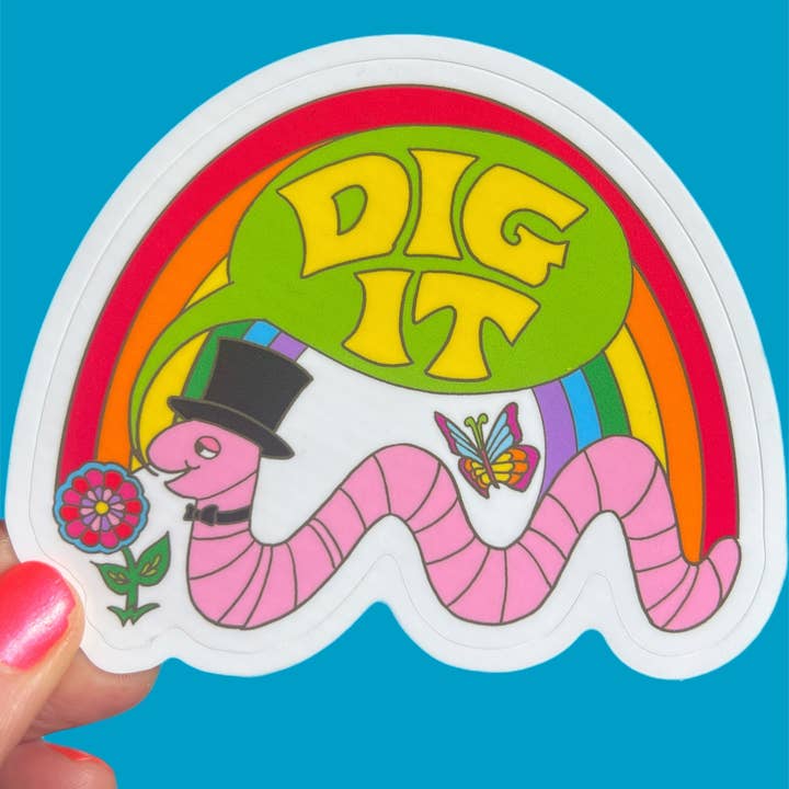 Astral Weekend - Wholesale Sticker - Dig It Worm STICKER 3 Inch