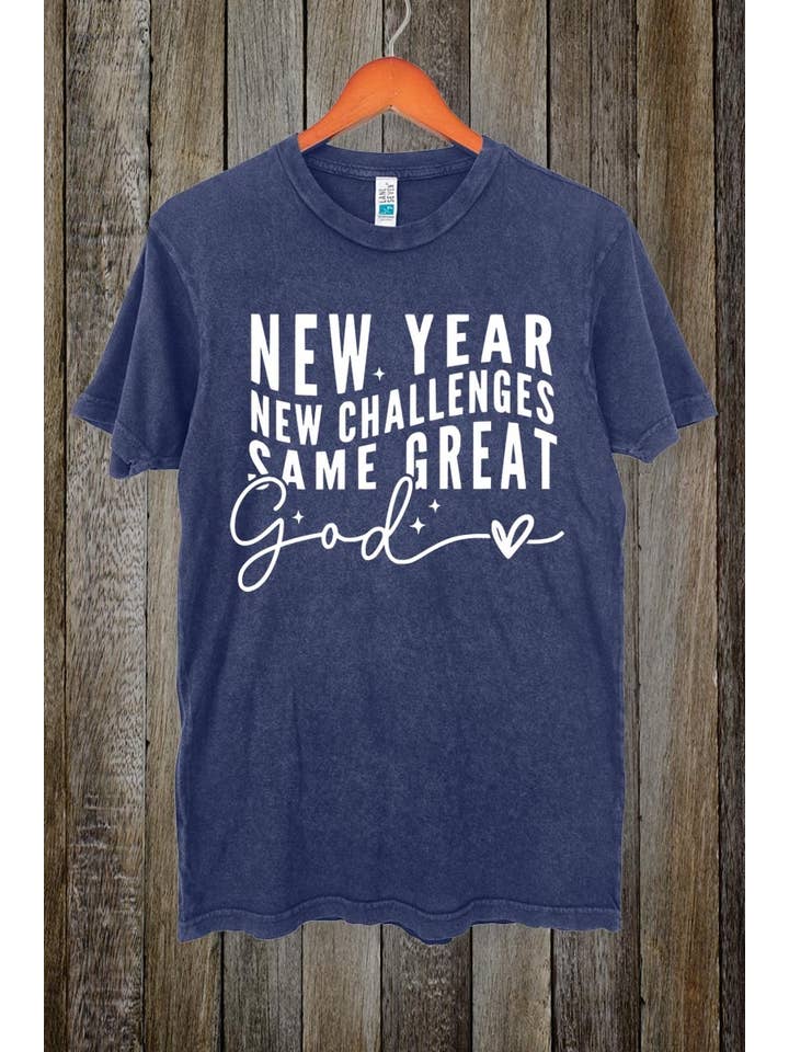 COLORBEAR - Wholesale T-Shirt (Graphic) - Women's - New Year New Challenges Graphic Vintage Tee1