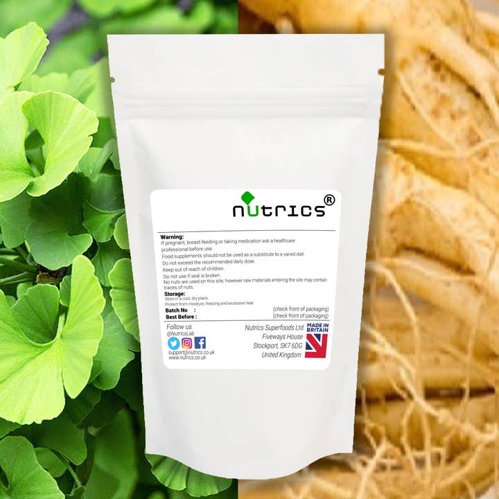 NUTRICS SUPERFOOD – wholesale Oral supplement/vitamin – Nutrics® 10,000mg Ginkgo Biloba & Korean Ginseng Capsules