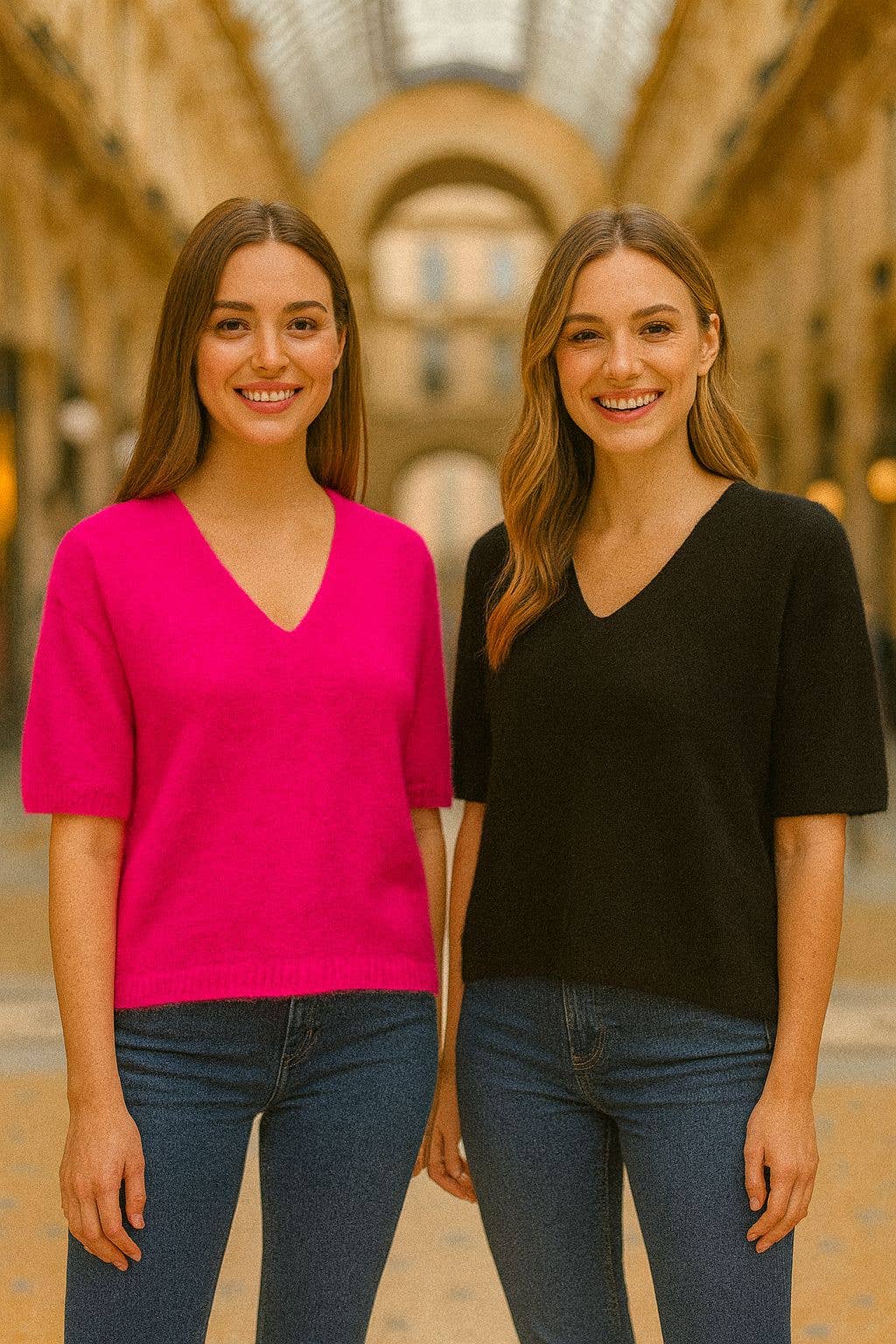 Kurt Muller - Wholesale Knit Sweater - Women's - V Neck Angora Knit jumper2