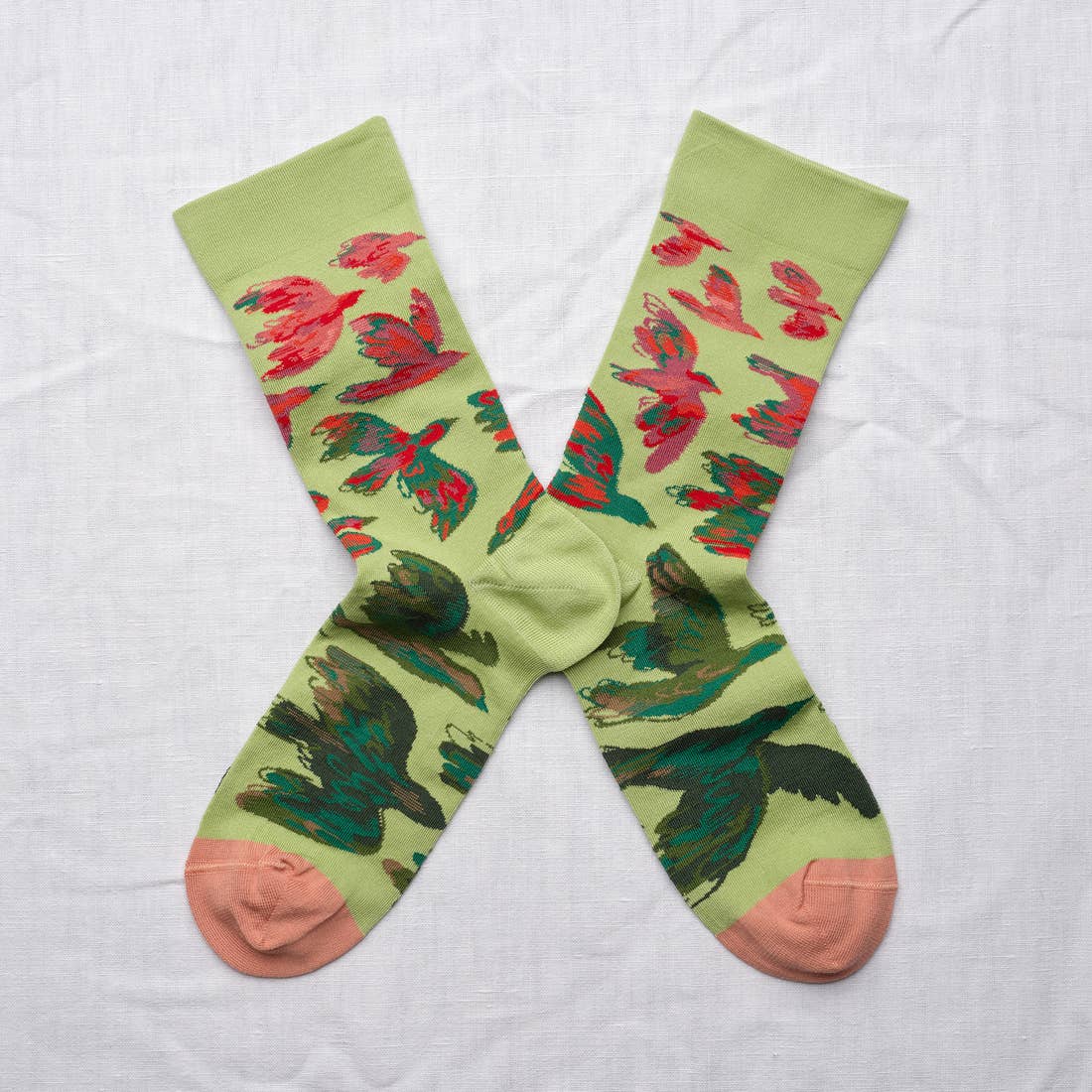 Bonne Maison - Wholesale Socks - Unisex - Lime Bird Sock0