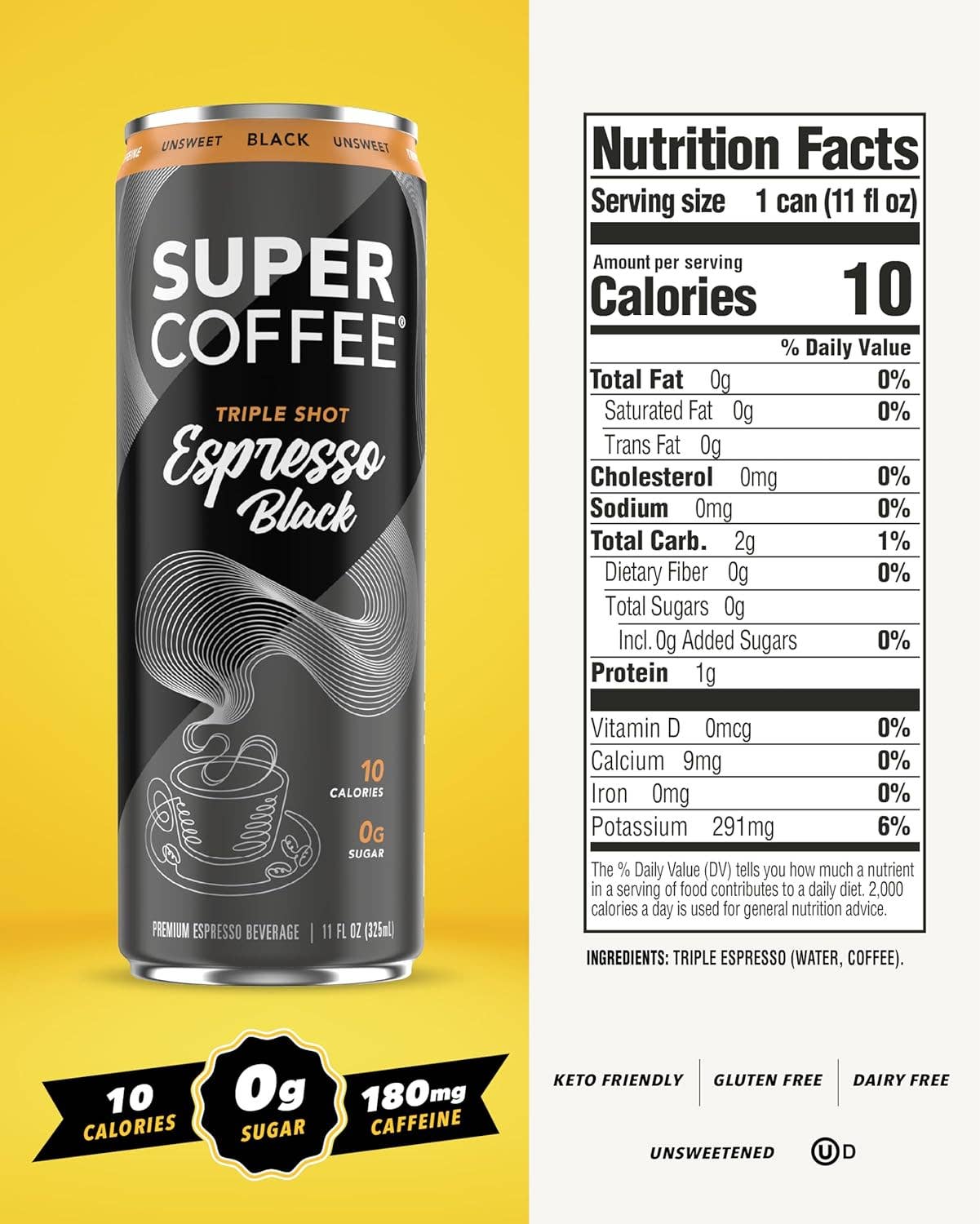Oasis Snacks - Wholesale Iced Coffee/Cold Brew - SUPER COFFEE Espresso Coffee Drink, 11oz4