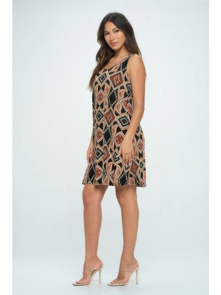 CC Wholesale Clothing - Wholesale Dress – Women's - Print Short Tank Dress3