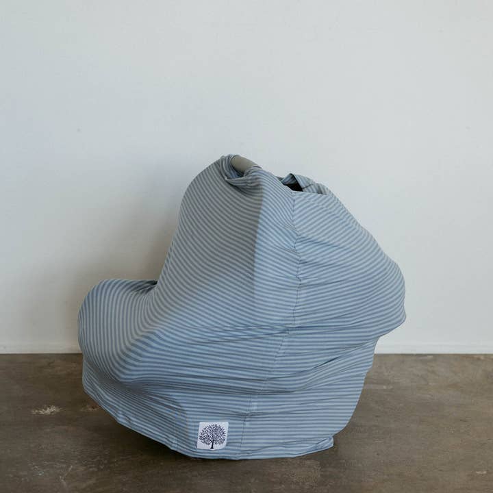 Multi-use Cover, Stormy Blue Stripe for wholesale on Faire4