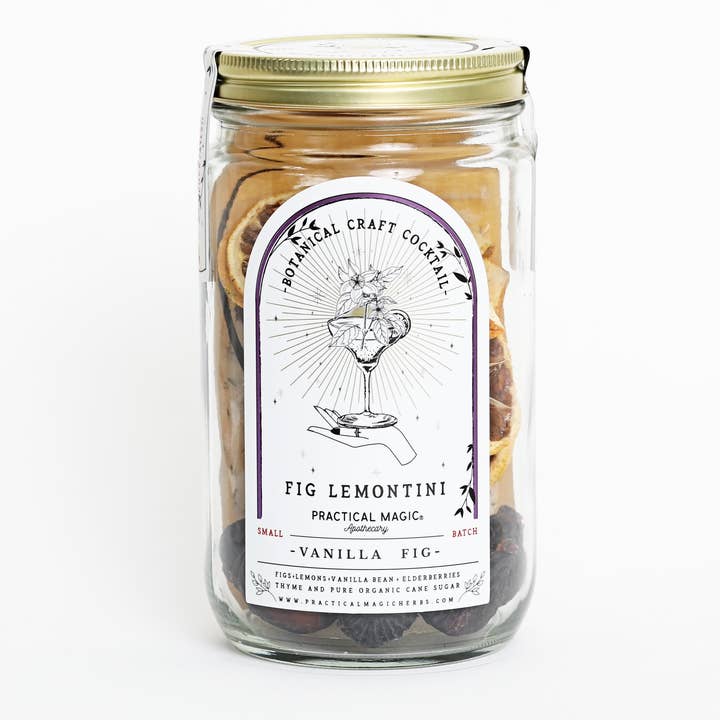 Practical Magic Apothecary & Craft Cocktails – wholesale DIY drink kit – Fig Lemontini Craft Cocktail Infusion Drink Kit -Glass Jar4