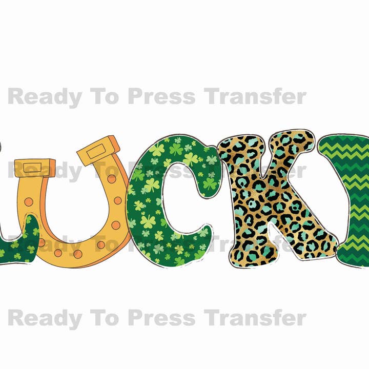 Lucky Sublimation Transfer - St Patrick's Day T196 for wholesale by BreezePrintCo