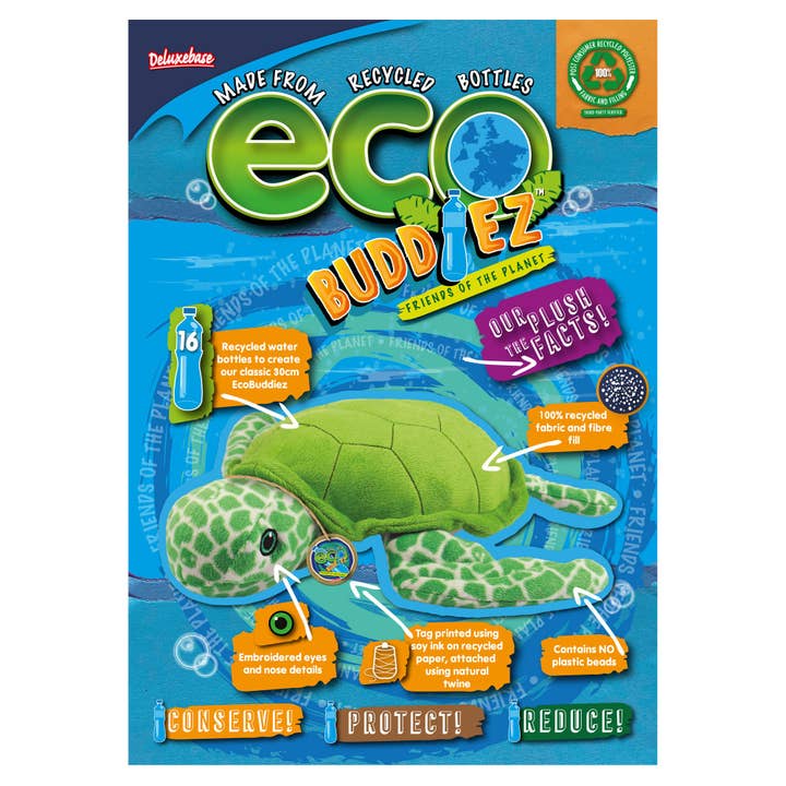 Deluxebase - Wholesale Stuffed/Plush Toy - Kids & Baby - EcoBuddiez Large Eco-Friendly Plush - Sea Turtle1