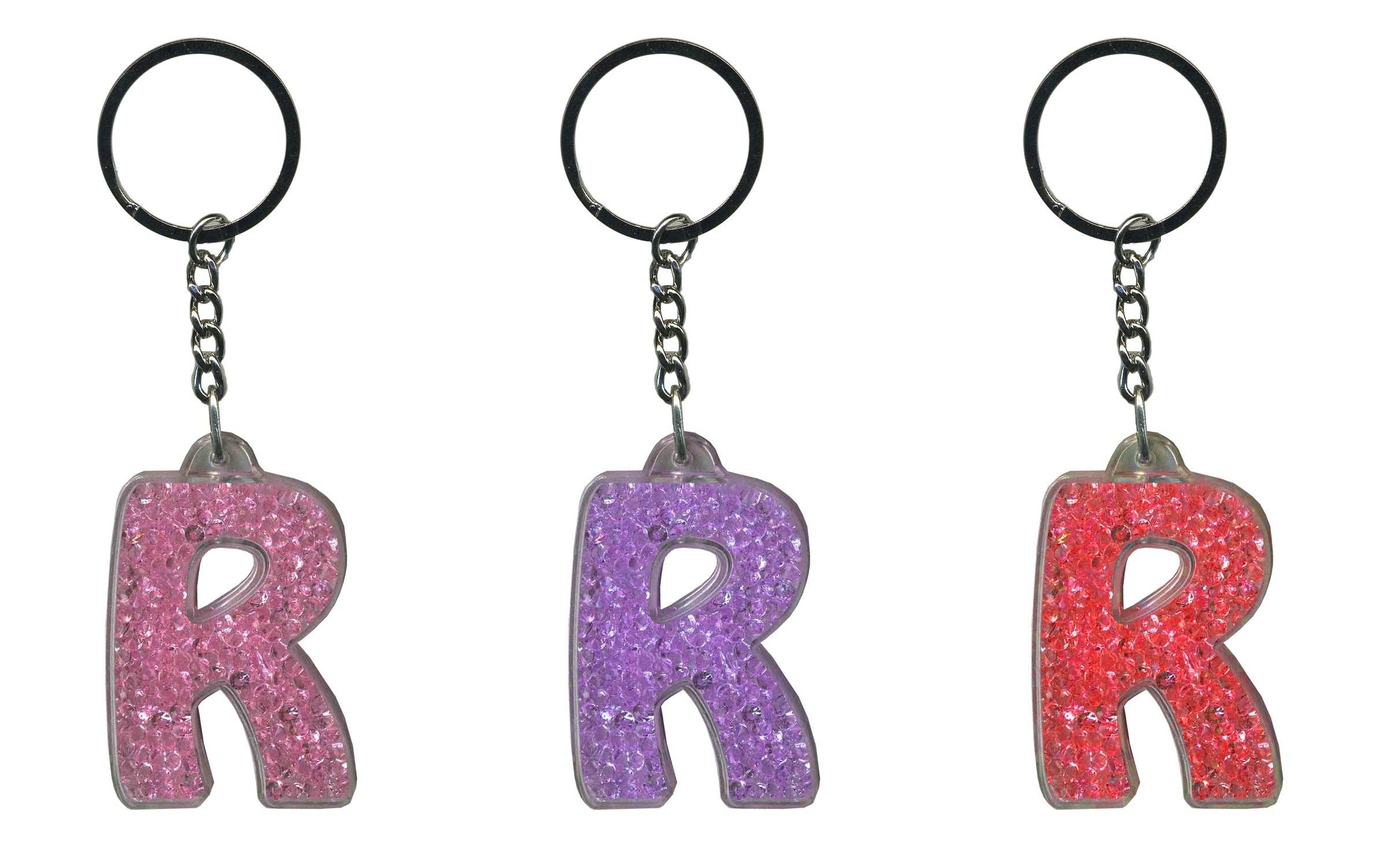 Instant Gifts International – wholesale Keychain – Women's – Itzy Glitzy Keyrings - Initial Letters15