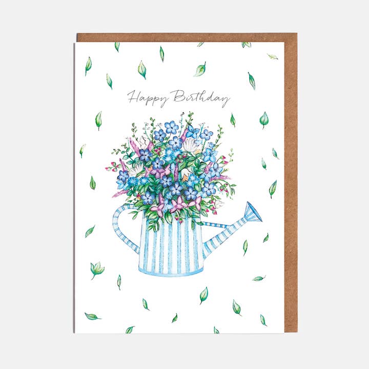 Tarjeta de cumpleaños con estampado floral para regadera, con texto «Happy Birthday» para venta al por mayor de Lottie Murphy