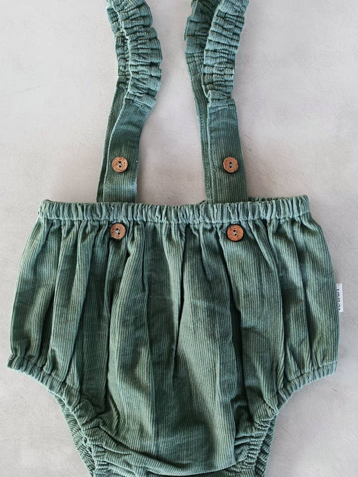 Sage-Green Color Corduroy Suspenders Diaper Cover : Infant : Baby for wholesale by Yo Baby