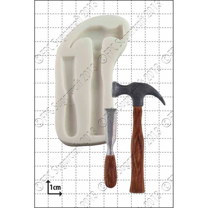 FPC Sugarcraft – wholesale Craft tool – Hammer Silicone Mould (Mold) - 'Hammer & Chisel' by FPC