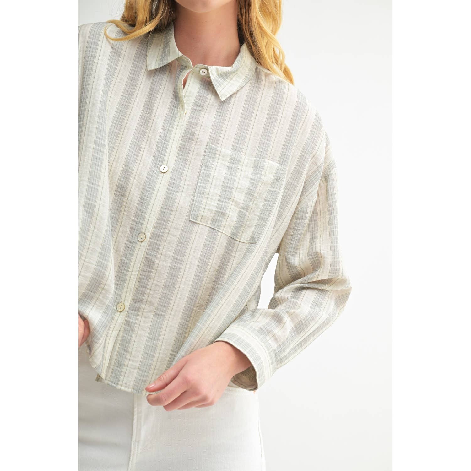 GREY MULTI STRIPE SHIRTS for wholesale on Faire13