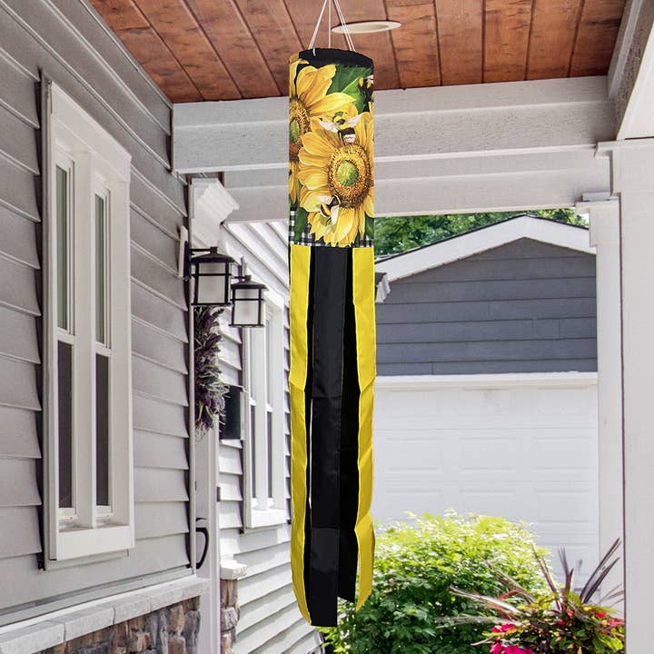 Briarwood Lane - Wholesale Wind Chime - Buzzing Sunflowers Windsock Wind Twister1