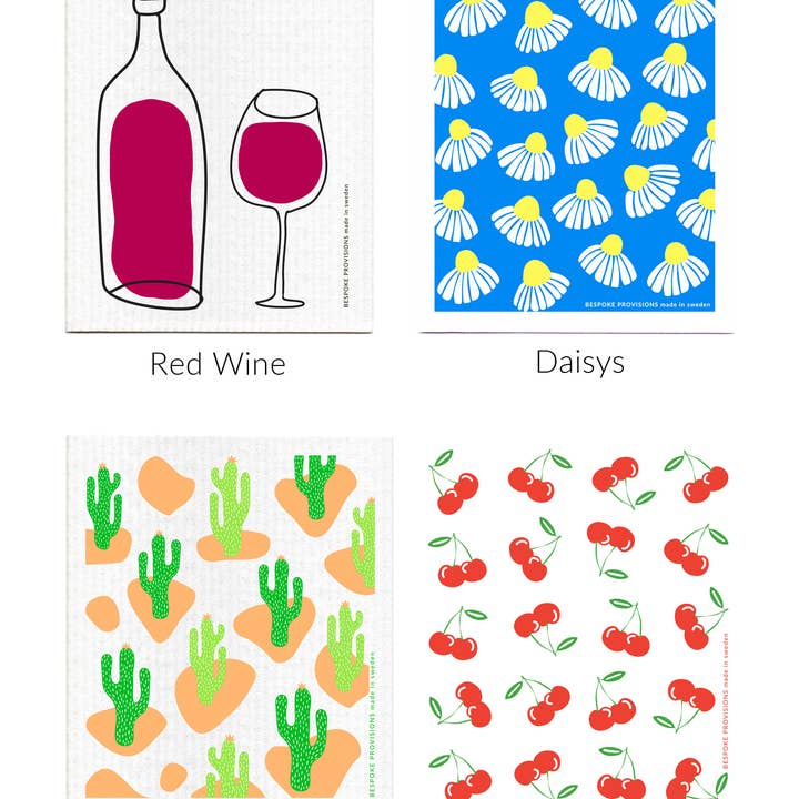 Bespoke Provisions - Wholesale Dishcloth - Swedish Dishcloth Basket Set Display : 50 Swedish Dishcloths4