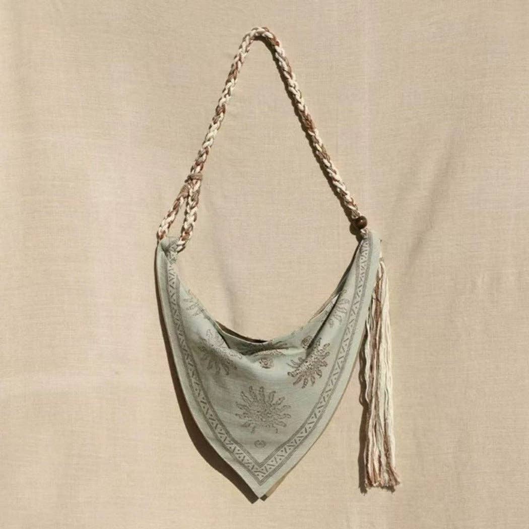 Funkyrel® Atzbranding Limited – Großhandel Tragetasche – Damen – Cosbai - Boho-Dreieckstasche mit Quasten4