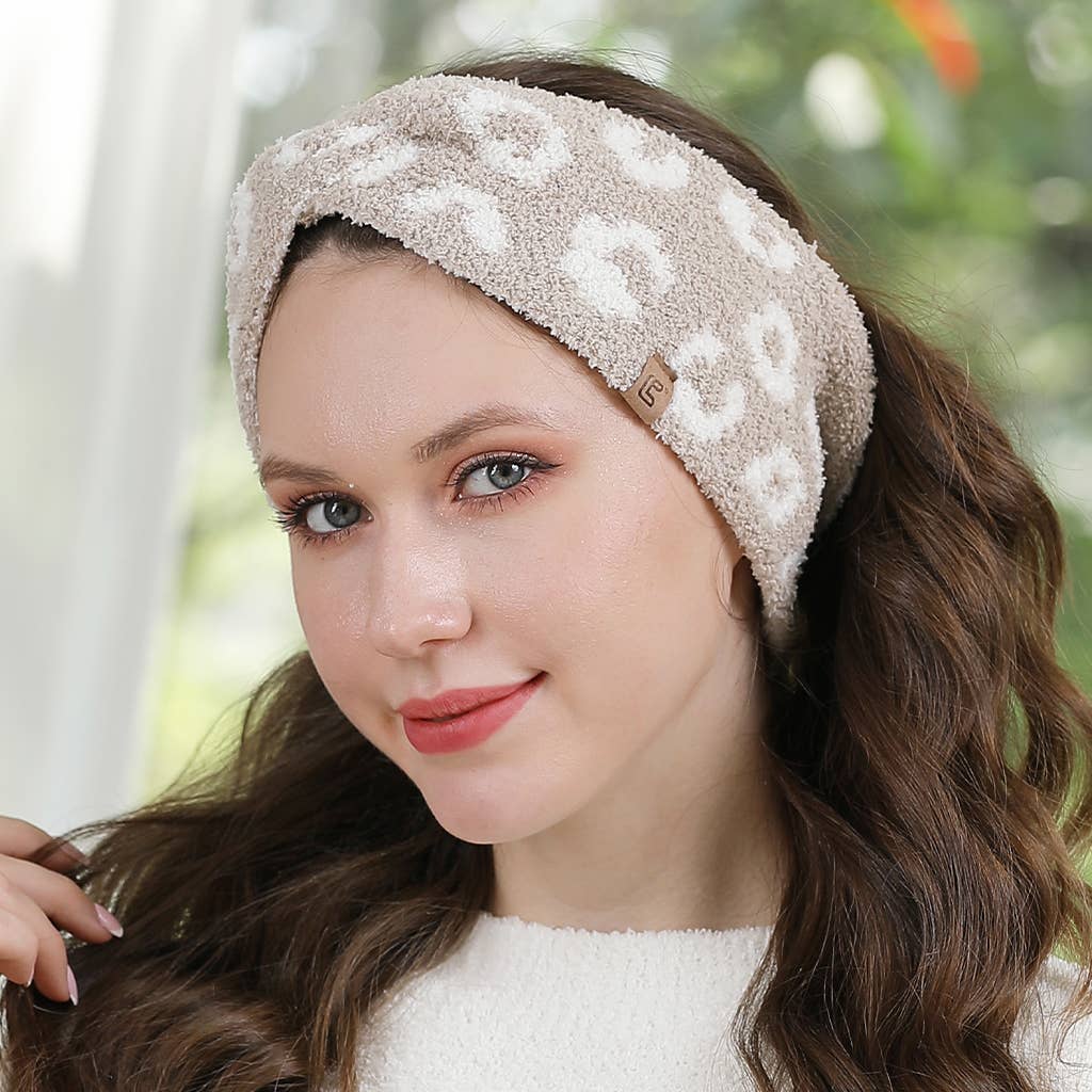 Leopard Pattern Twist Knot Headband  for wholesale on Faire2