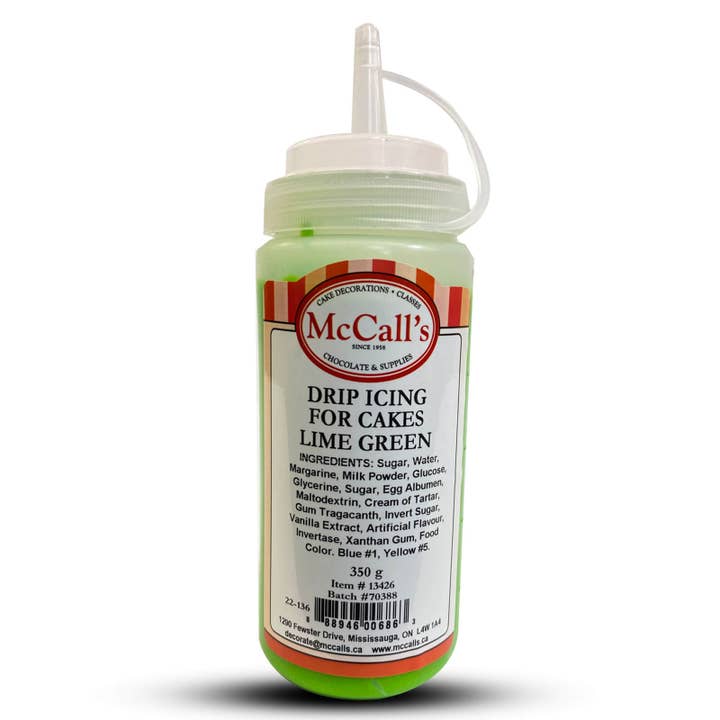 GLAÇAGE GOUTTE À GOUTTE POUR GÂTEAUX - VERT LIME 350 g pour la vente par McCall's