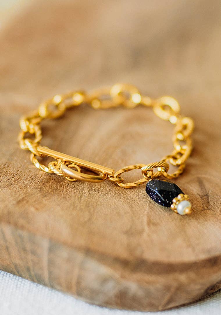 SIKA BIJOUX – wholesale Charm/dangle bracelet – Suzie bracelet - midnight blue sunstone2