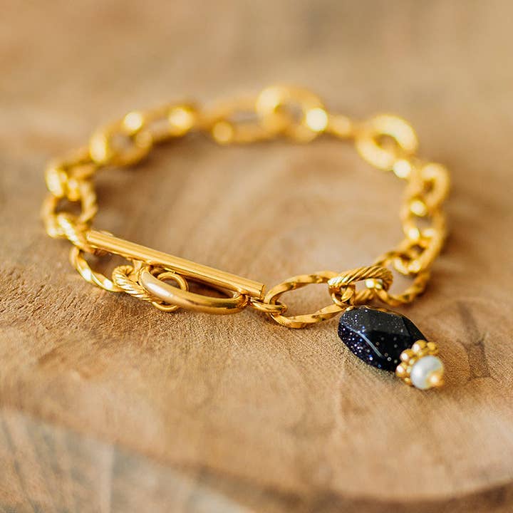 SIKA BIJOUX – wholesale Charm/dangle bracelet – Suzie bracelet - midnight blue sunstone2