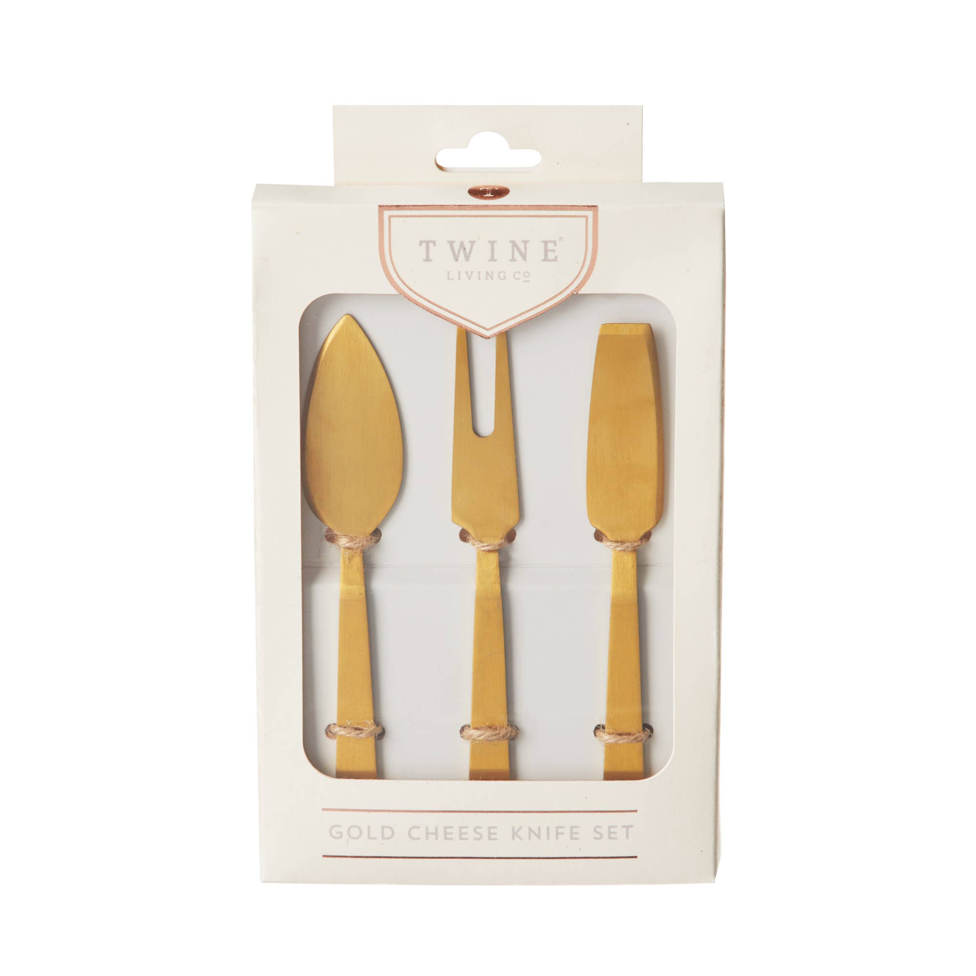 Twine - Wholesale Cheese Spreader - Gold Plated Stainless Steel Cheese Knives Set of 31