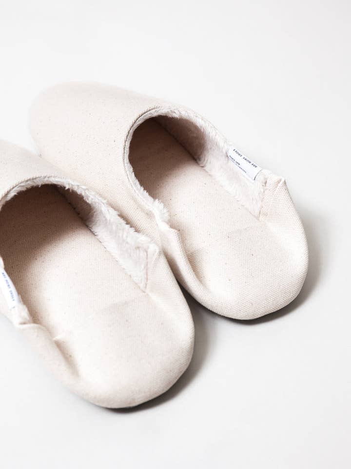 Morihata International Ltd. Co. - Wholesale Slippers - Unisex - ABE Canvas Home Shoes - Lined, Natural