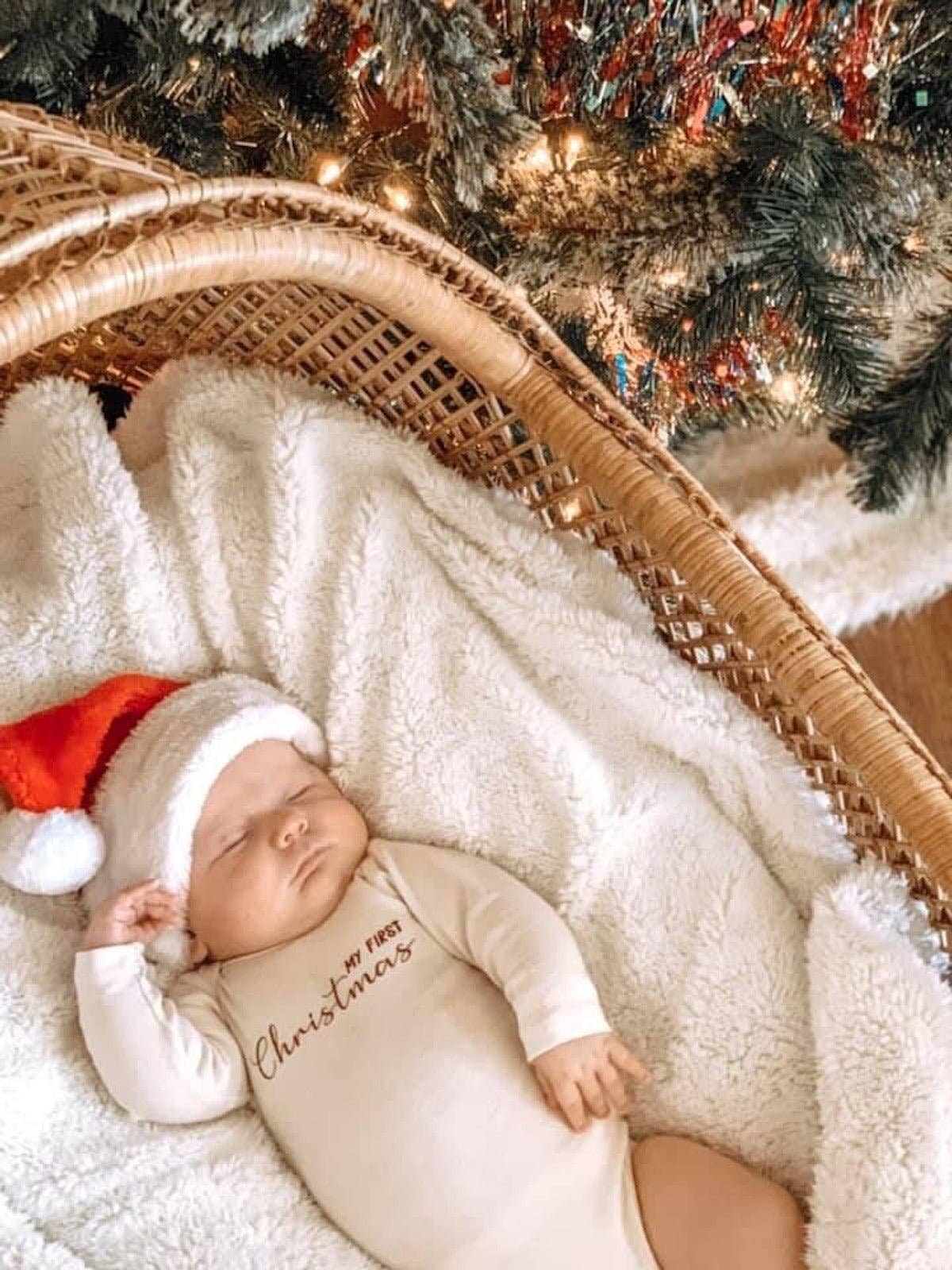 Tenth & Pine - Vente Body (sans pieds) – bébé - Mon premier body de Noël en coton bio à manches longues pour bébé6