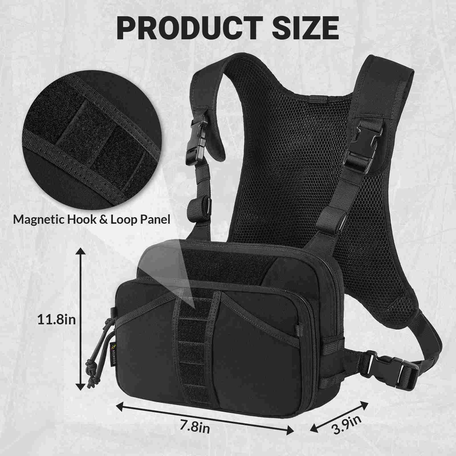 Antarctica Outdoors - Wholesale Sporting Accessories - Votagoo Fishing Chest Pack, Fly Fishing Bag for Men and Women, Tackle and Fly Boxes Storage Pack, Hunting Binocular Pack3