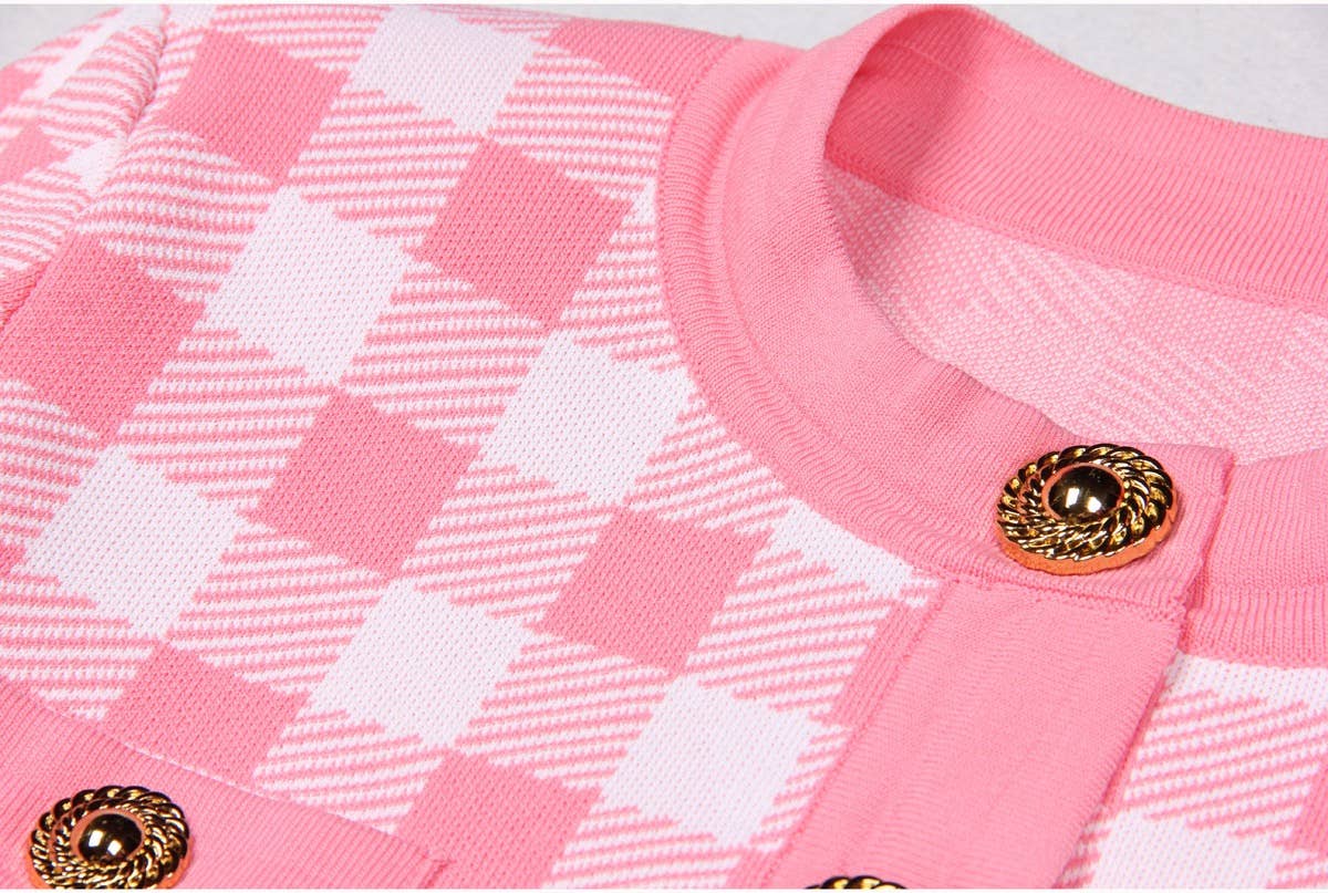 Productseeker - Wholesale Cardigan - Women's - JK071 Chic Plaid Cardigan Jacket - Autumn Essential17