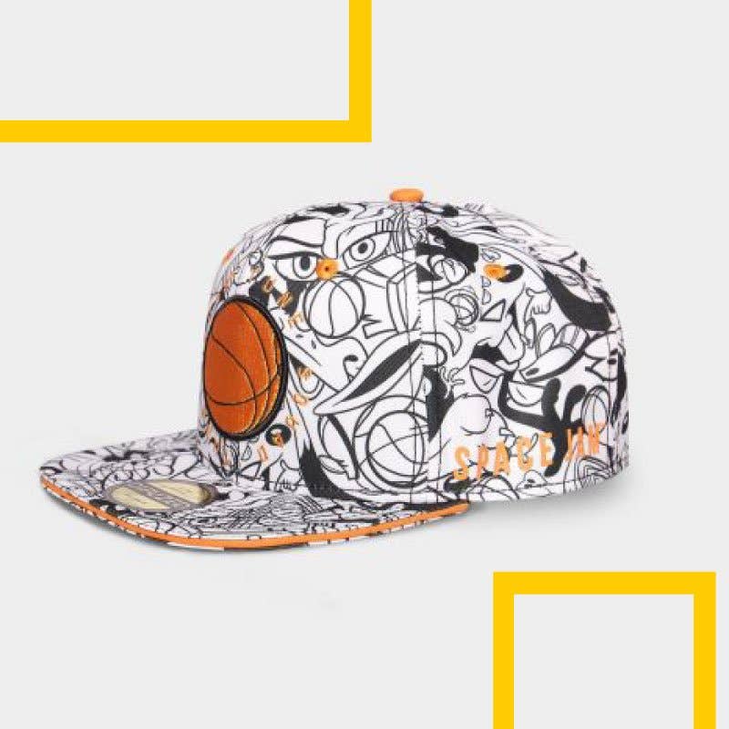 SUBLIMA - Vente Casquette à visière plate – unisexe - Casquette snapback Warner Space Jam blanche3