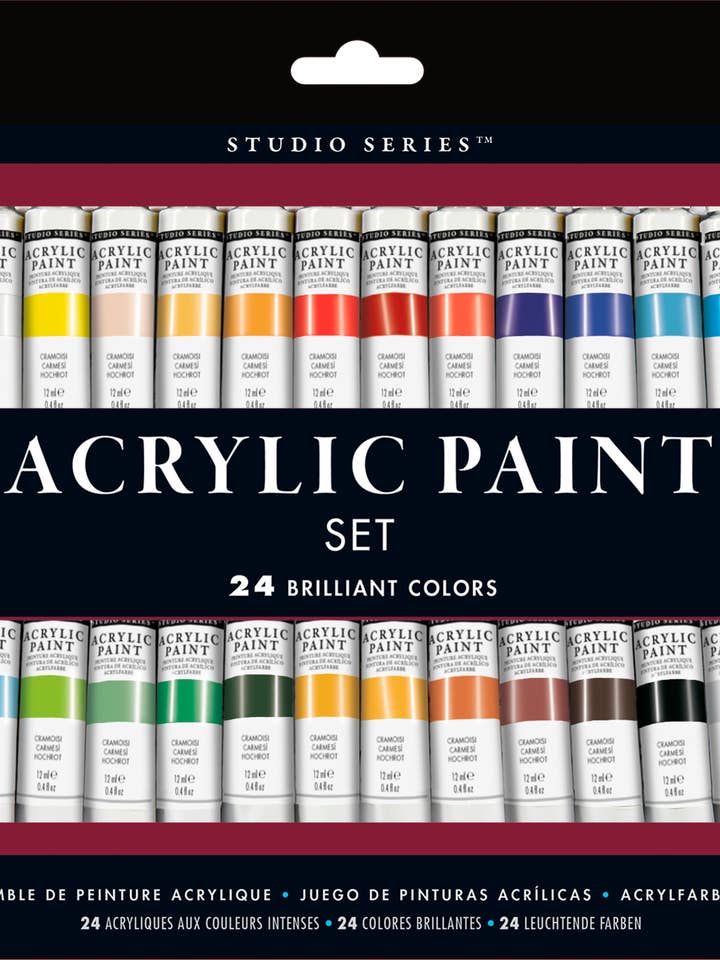 Studio Series Acrylic Paint Set (24 colors) for wholesale by Peter Pauper Press