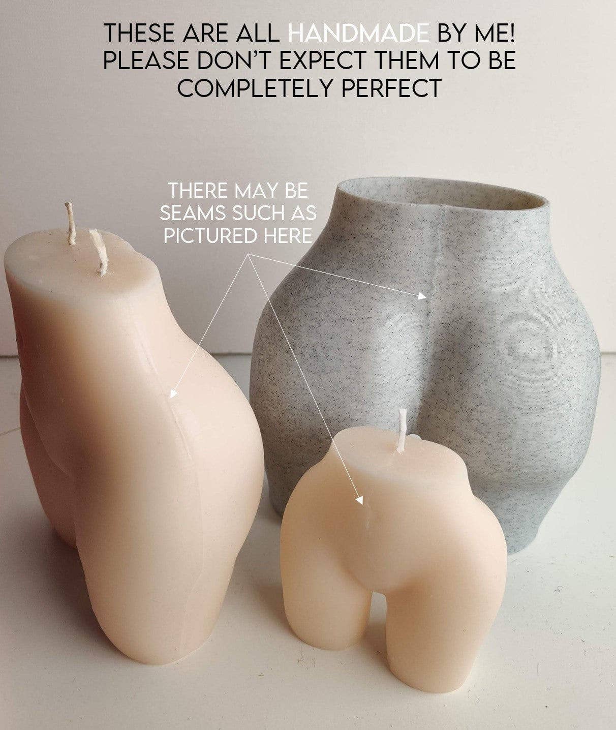 alterly – Engroshandel Vase – Booty Vase, Kvinde Bum Pampas Pot -3D Trykt Plast-Marmor1