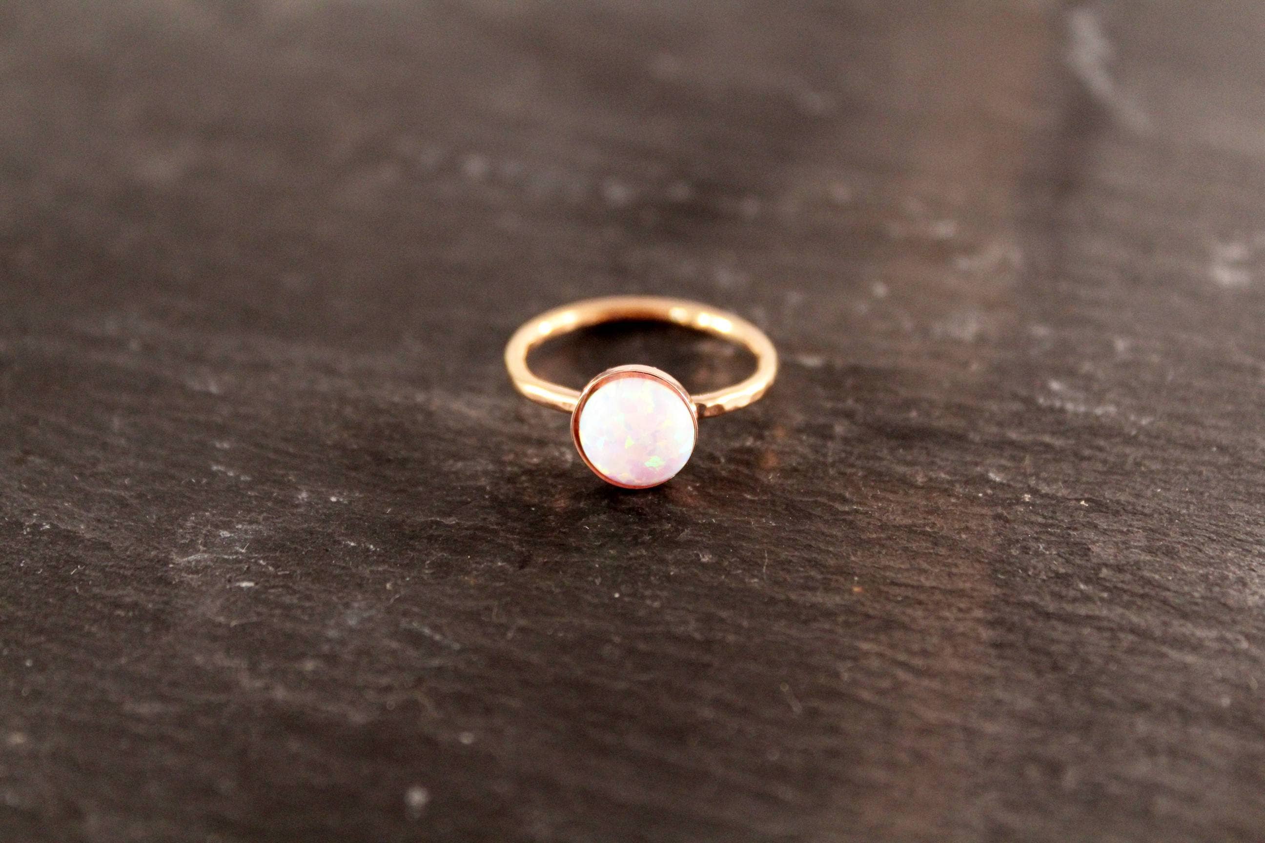 Simply Chic Jewelry - Wholesale Single Stone/Solitaire Ring - Opal 8mm Gemstone Ring4