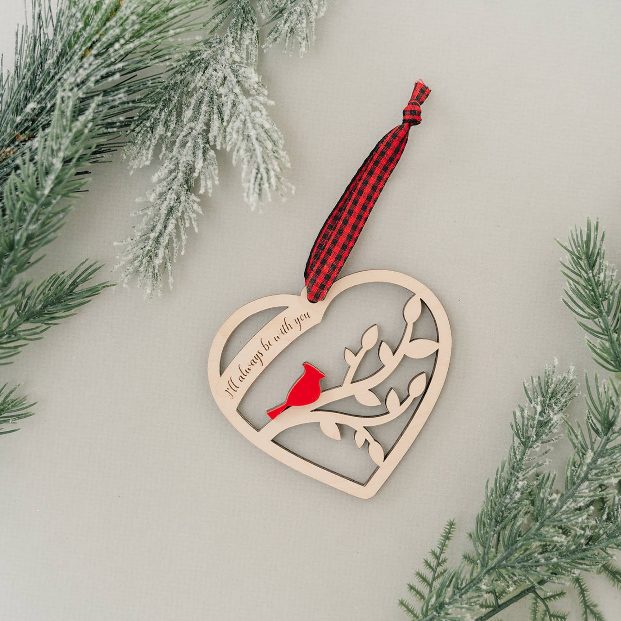 Woodlander Workshop - Vendita all'ingrosso Decorazione - Decorazione natalizia a forma di cuore cardinale10