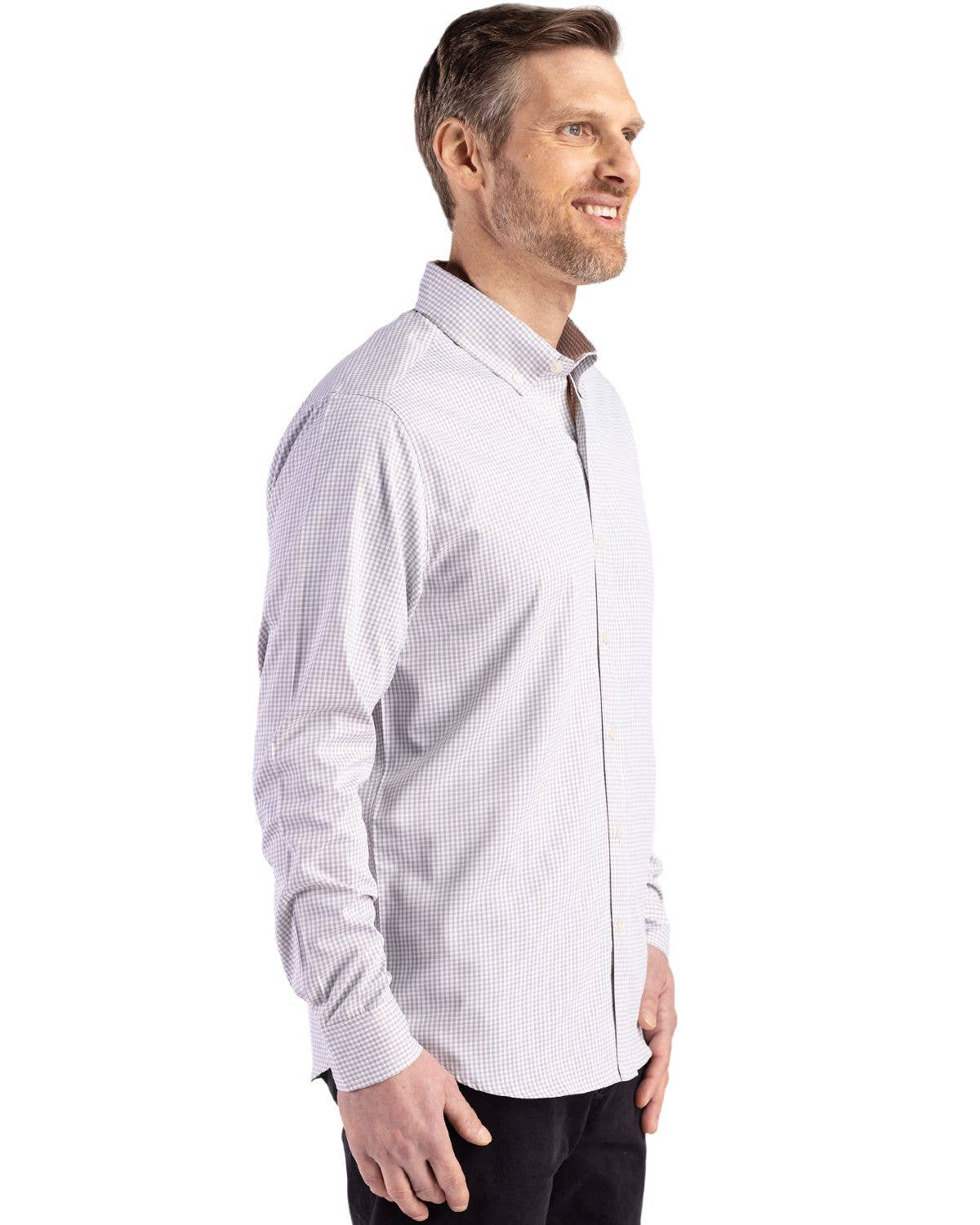 Cutter & Buck - Wholesale Button Down Shirt - Men's - Cutter & Buck Skyline Gingham Mens Big & Tall Dress Shirt25