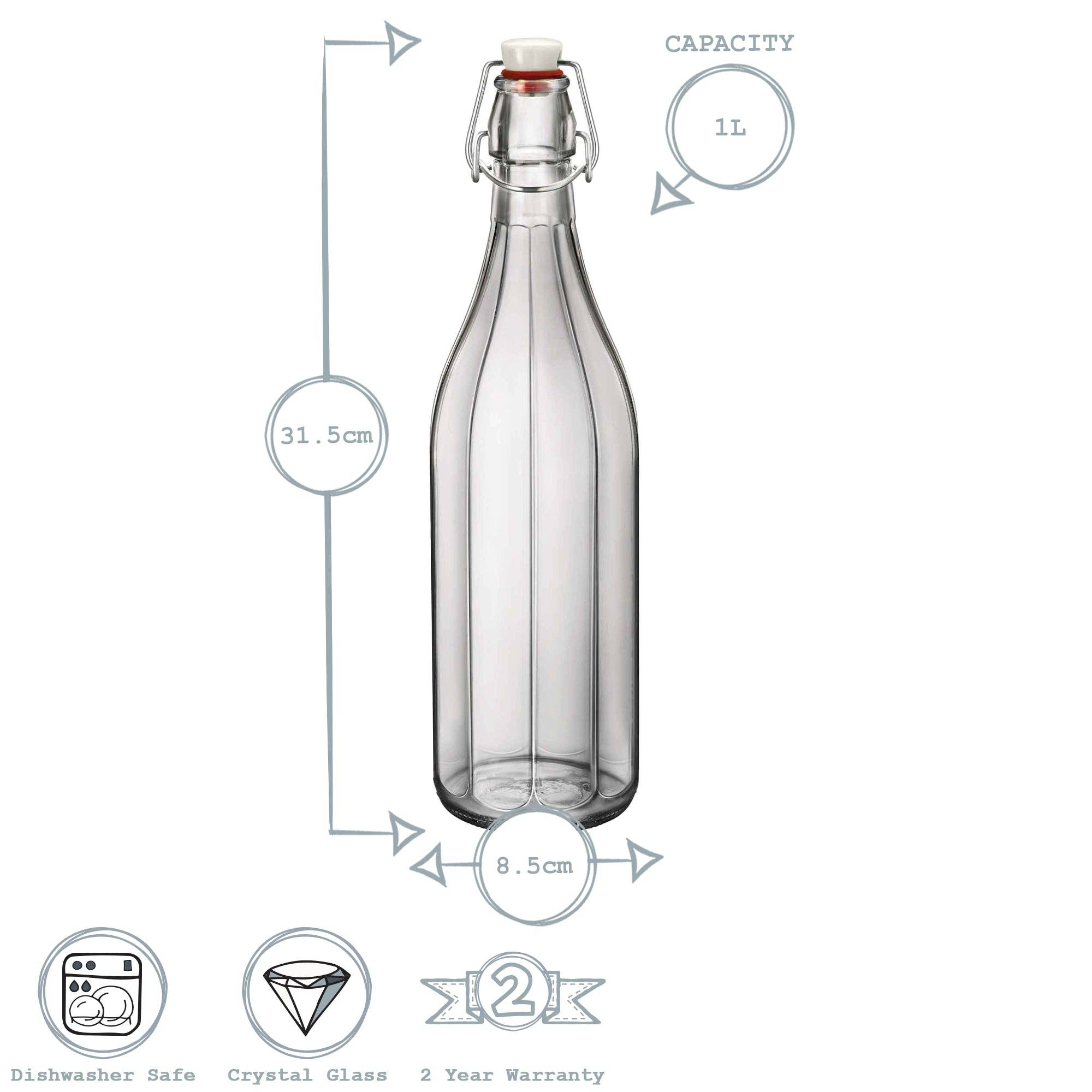 Rinkit Ltd - Wholesale Water Bottle - Bormioli Rocco Oxford 1L Wine Water Swing Top Bottle4