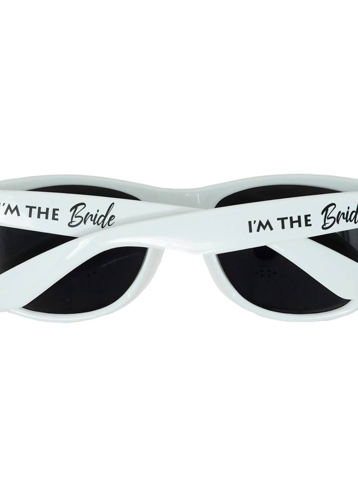 Gafas de sol de despedida de soltera - I'm The Bride - Blancas para venta al por mayor de Funky Junque