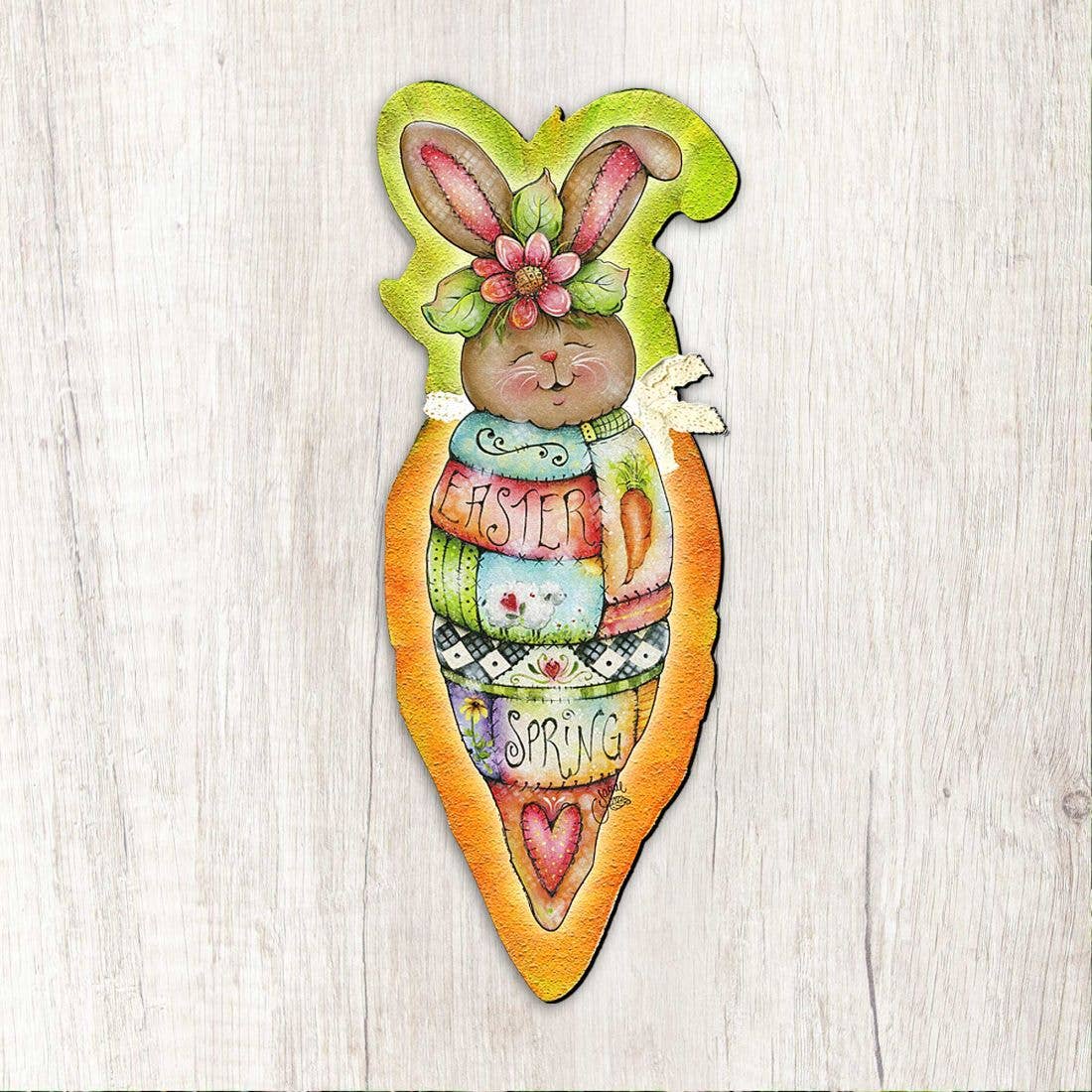 Designocracy - Wholesale Wall art set - Carrot Bunny Easter Outdoor Decor-Large Ornament J. Mills2