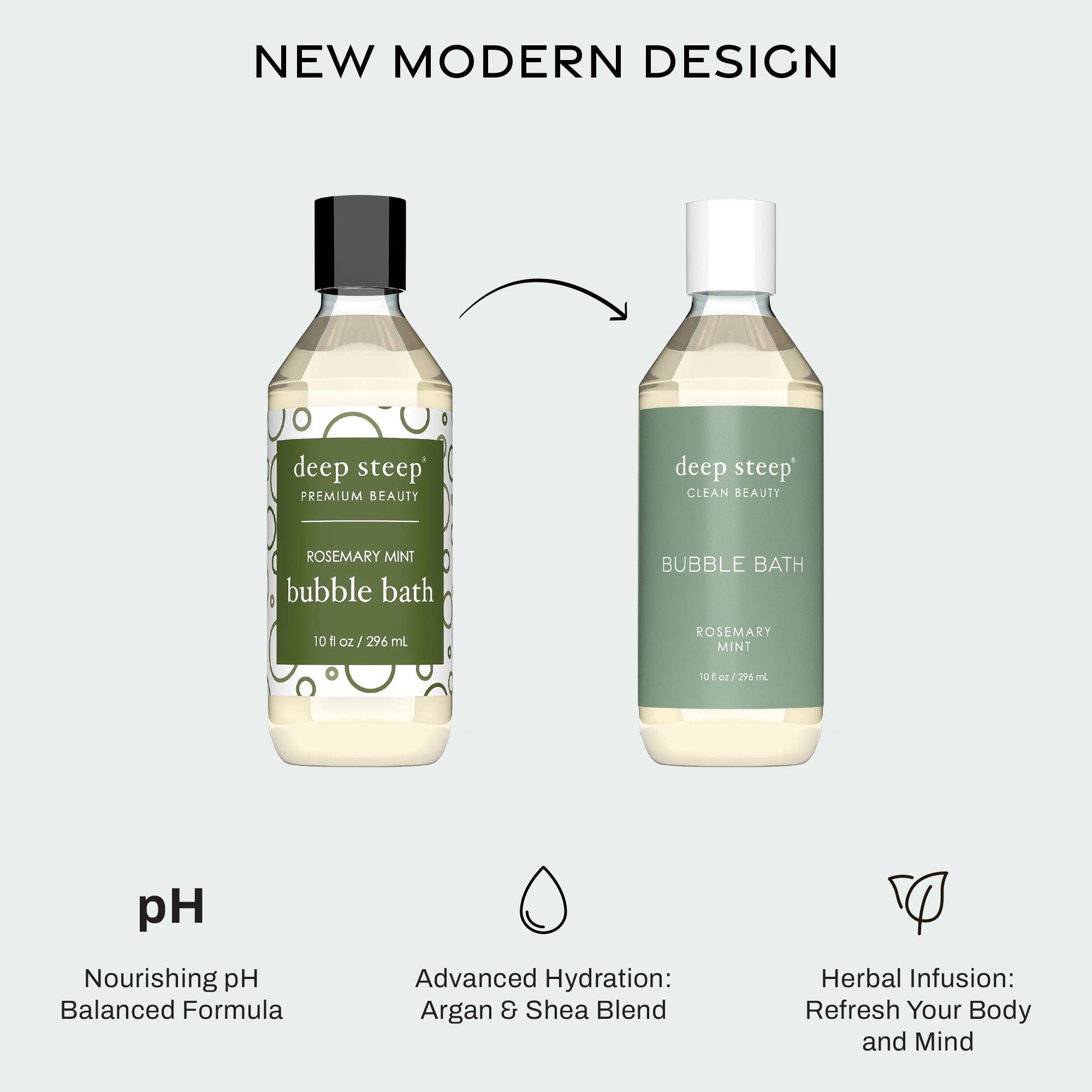 Deep Steep Clean Beauty - Wholesale Bubble Bath - Bubble Bath - Rosemary Mint 10oz2