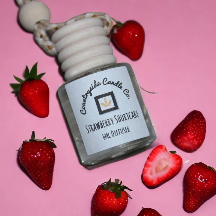 8ml Strawberry Shortcake Car diffuser for wholesale by Countryside Candle Co