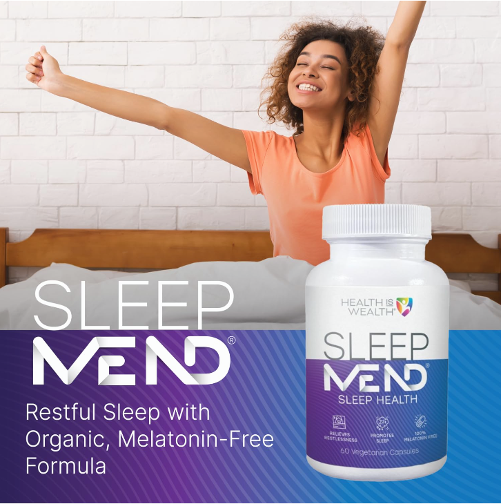 Health IS Wealth - Wholesale Oral Supplement/Vitamin - SleepMEND® - 100% Organic Herbal Sleep Aid (Melatonin Free)1