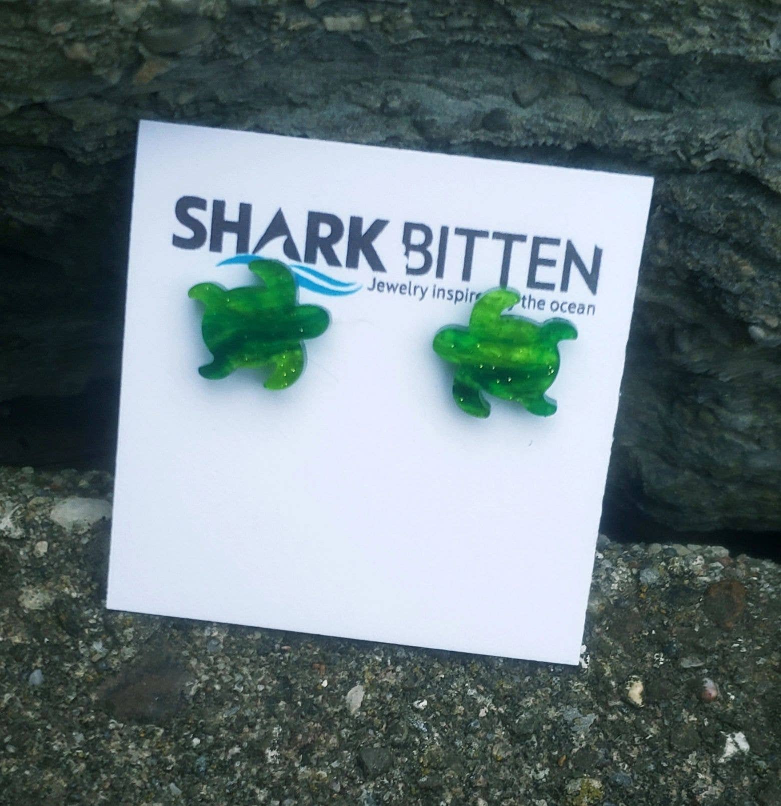 Shark Bitten - Wholesale Stud/Post Earrings - Sea Turtle Hatchlings0