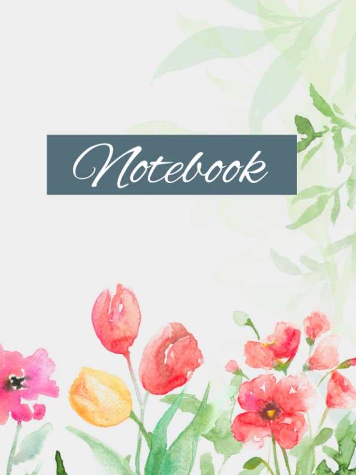 Floral Akvarel Notebook/Journal/Dagbog for engroshandel hos Moonlite Mama