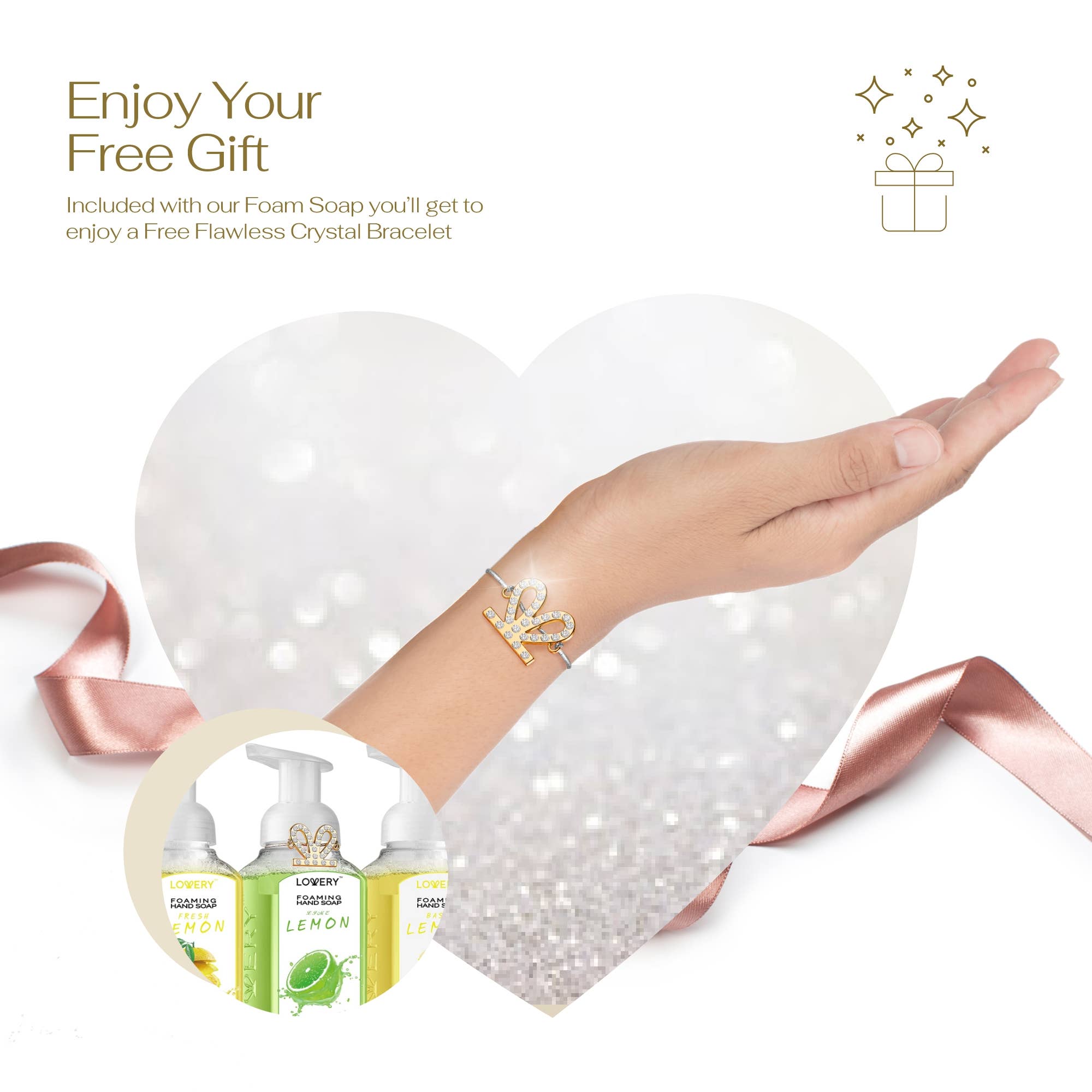 Lovery – wholesale Hand soap/wash – Foaming Hand Soap, 3pc Lemon Hand Wash, Basil Scented Foams4