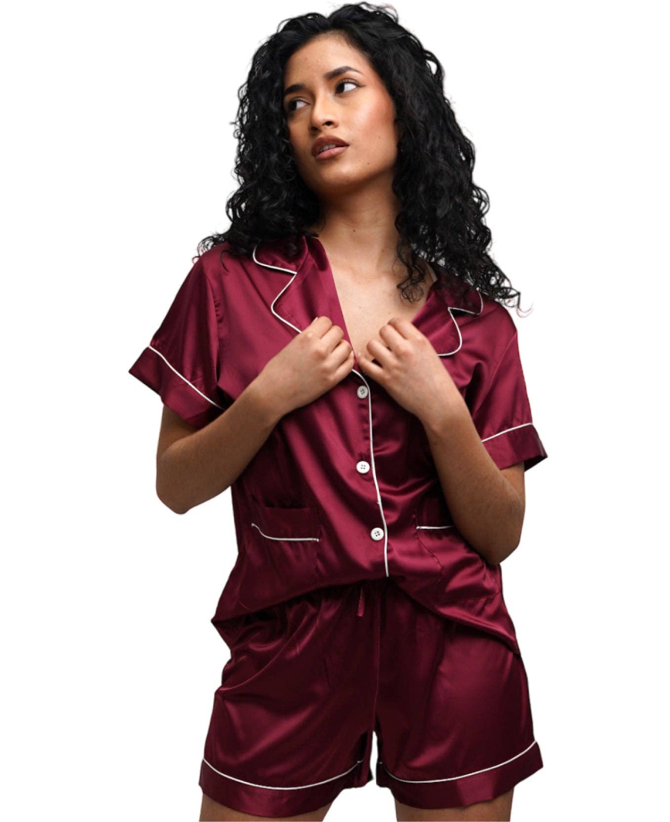 Taniri - Wholesale Sleepwear Set - Women's - ASHLEY SHORT MATTE SATIN PAJAMAS27